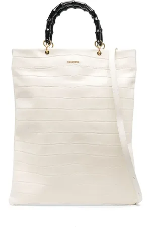 Jil Sander Tote con efecto de piel de cocodrilo