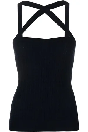Patou Top tejido de ochos con cuello halter