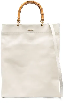 Jil Sander Tote con asa de bambú