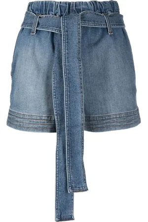 Stella McCartney Shorts de mezclilla con moño en la cintura
