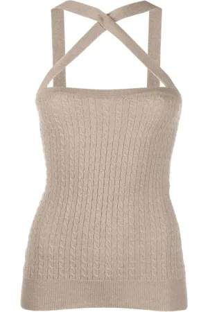 Patou Top tejido de ochos con cuello halter