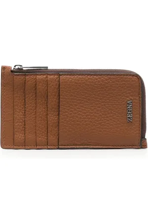 Ermenegildo Zegna Cartera con cierre en el contorno