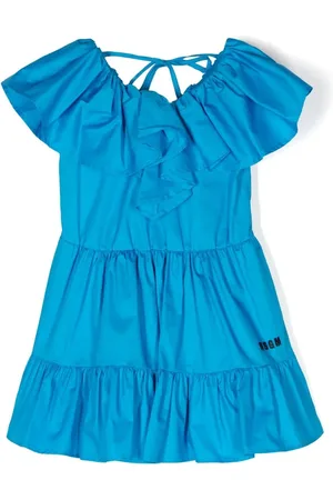 Msgm Vestido con capas y ribte de volantes