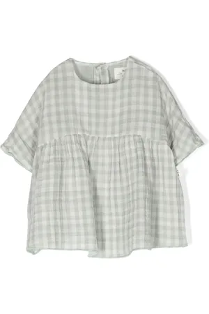 TEDDY & MINOU Blusa estilo imperio con motivo de ajedrez