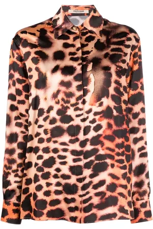 Roberto Cavalli Blusa con estampado de leopardo