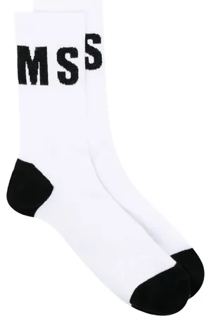 Msgm Calcetines tejidos en intarsia