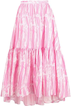 Patou Falda midi con estampado abstracto