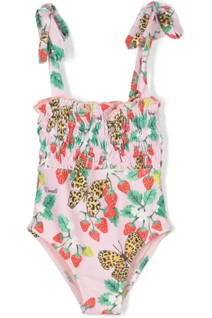 Roberto Cavalli Traje de baño con fresas estampadas