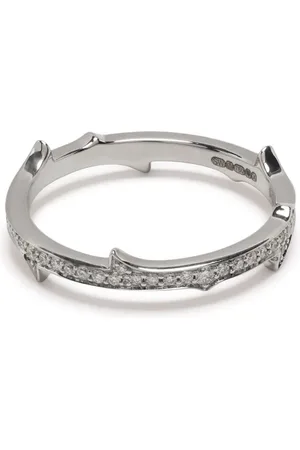 STEPHEN WEBSTER Anillo Thorn Stem en oro blanco de 18kt con diamantes