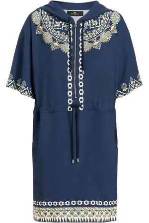 Etro Vestido bordado con capucha