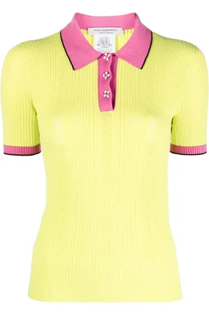 Serafini Playera tipo polo con paneles en contraste