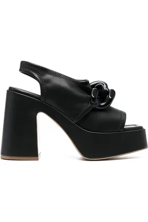 Stella McCartney Sandalias con tacón cuadrado de 125mm