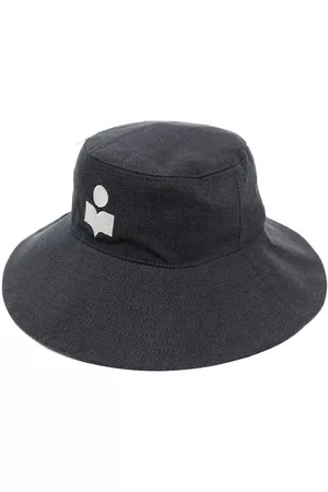 Isabel Marant Embroidered-logo drawstring bucket hat