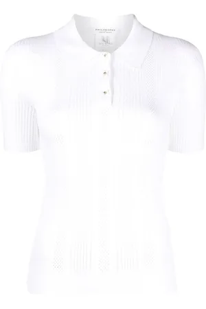 Serafini Playera tipo polo tejida