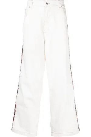 FIVE CM Pantalones rectos con motivo en jacquard