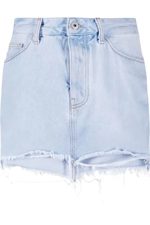 OFF-WHITE Falda corta con efecto envejecido