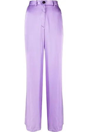 FORTE FORTE Pantalones de seda holgados