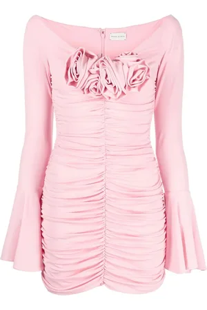 MAGDA BUTRYM Vestido corto con aplique rosa