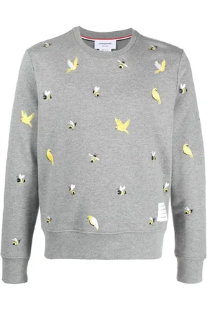 Thom Browne Sudadera con logo bordado