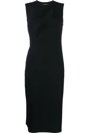 VERSACE Vestido midi sin mangas con aberturas