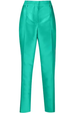 Alberta Ferretti Pantalones rectos con efecto satinado