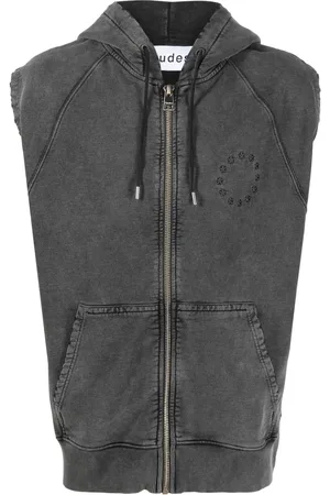 Etudes Hoodie con cierre y estrellas estampadas