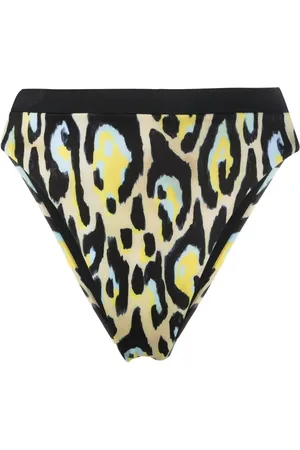 Roberto Cavalli Bikini bottom con estampado de jaguar