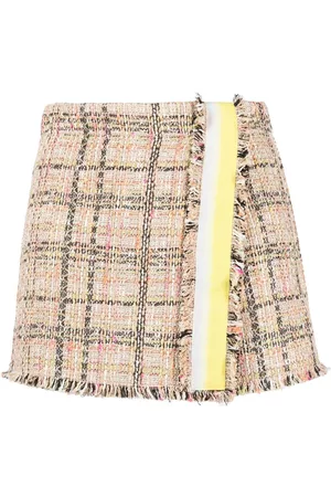 Msgm Falda corta con bordes sin rematar