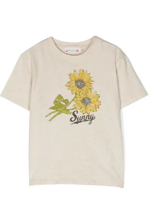 BONPOINT Playera con girasoles estampados