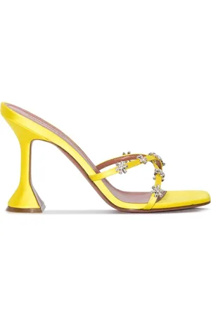 Amina Muaddi Mules Lily con detalles de cristal y tacón de 95mm