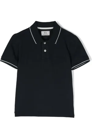 Woolrich Playera tipo polo con ribetes en contraste