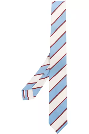 Thom Browne Corbata de seda con rayas estampadas