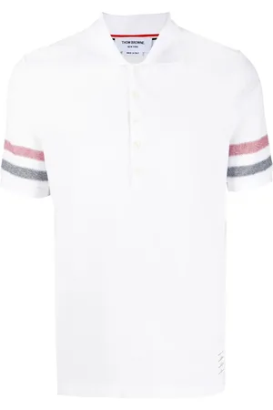 Thom Browne Playera tipo polo con rayas RWB