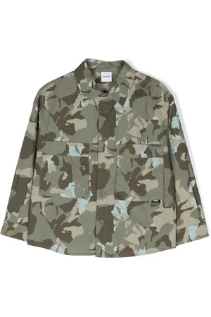 Aspesi Camisa con estampado militar y dos bolsillos