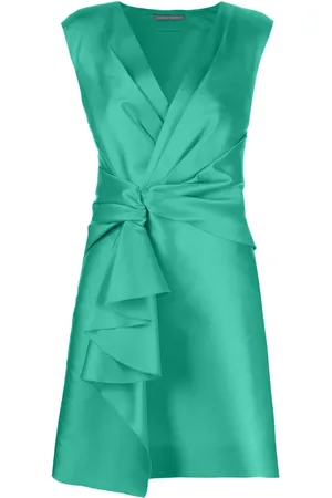 Alberta Ferretti Vestido sin mangas y pretina con pliegues