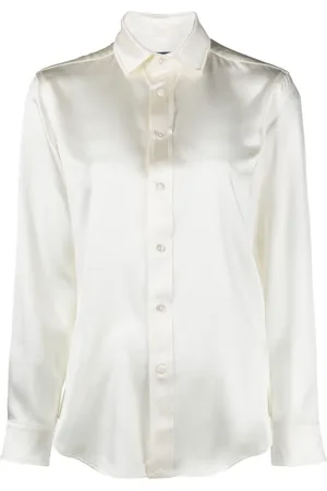 Ralph Lauren Camisa de seda manga larga