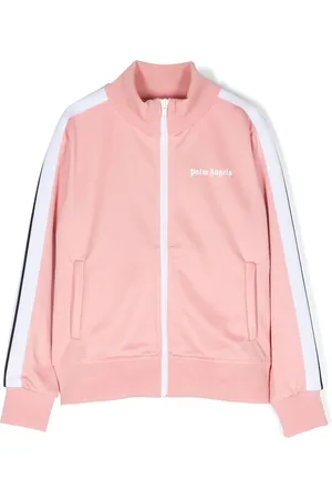 Palm Angels Chamarra deportiva con logo bordado y motivo de rayas