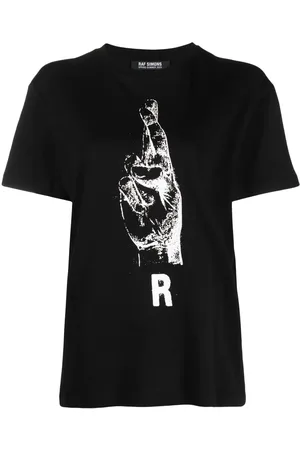 RAF SIMONS Playera con estampado gráfico