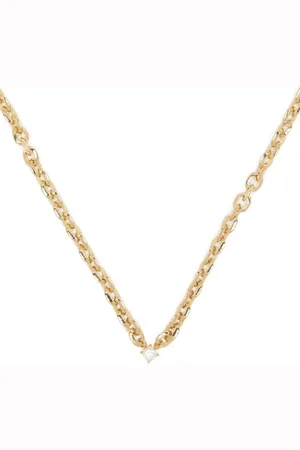 Lizzie Mandler Pulsera XS Knife Edge en oro amarillo de 18kt con diamantes