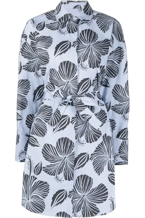 Msgm Vestido camisero con estampado floral