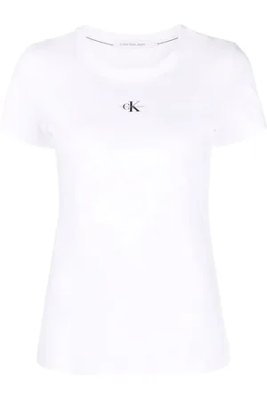 Calvin Klein Playera con logo estampado y cuello redondo