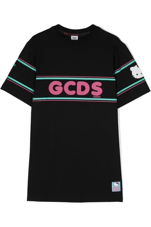 GCDS Vestido estilo playera con logo estampado