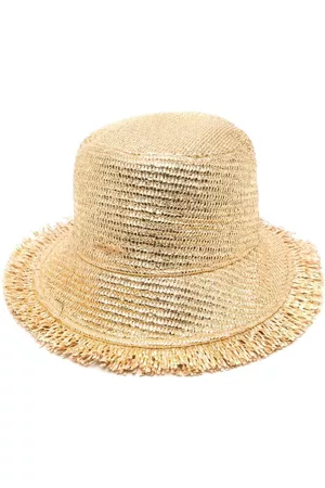 Cult Gaia Woven-raffia bucket hat