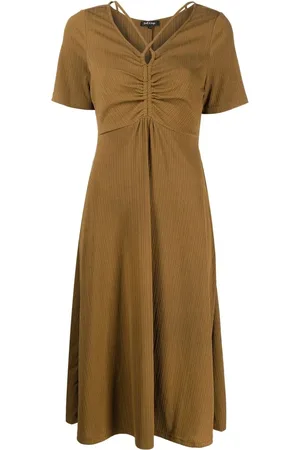tout a coup Vestido midi con detalle fruncido