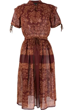 Jean Paul Gaultier Vestido midi con estampado abstracto 1980