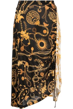 Marine Serre Falda midi con estampado Ornament Moon