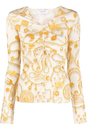Marine Serre Top con estampado Ornament Moon