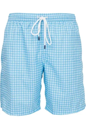 FEDELI Shorts de playa con estampado geométrico