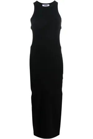 Msgm Vestido largo sin mangas con aberturas