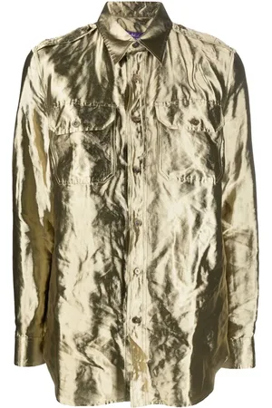 Ralph Lauren Camisa con efecto metalizado y botones